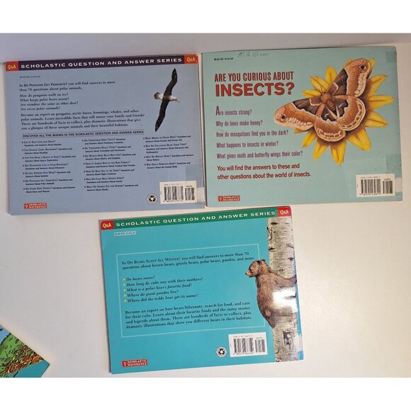 5 Scholastic Questions Answer Series Q&A Book Animals Seasons Insects Science - Picture 2 of 5